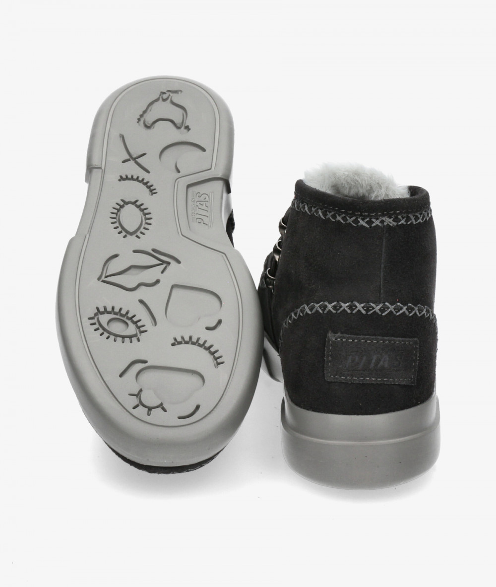 Botines Walk in Pitas  ONTARIO en serraje gris Botines Walk in Pitas  ONTARIO en serraje gris