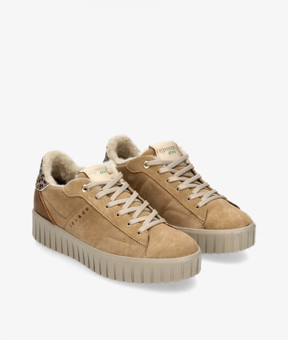 Deportivos Igi&Co  6680244 en serraje camel Deportivos Igi&Co  6680244 en serraje camel