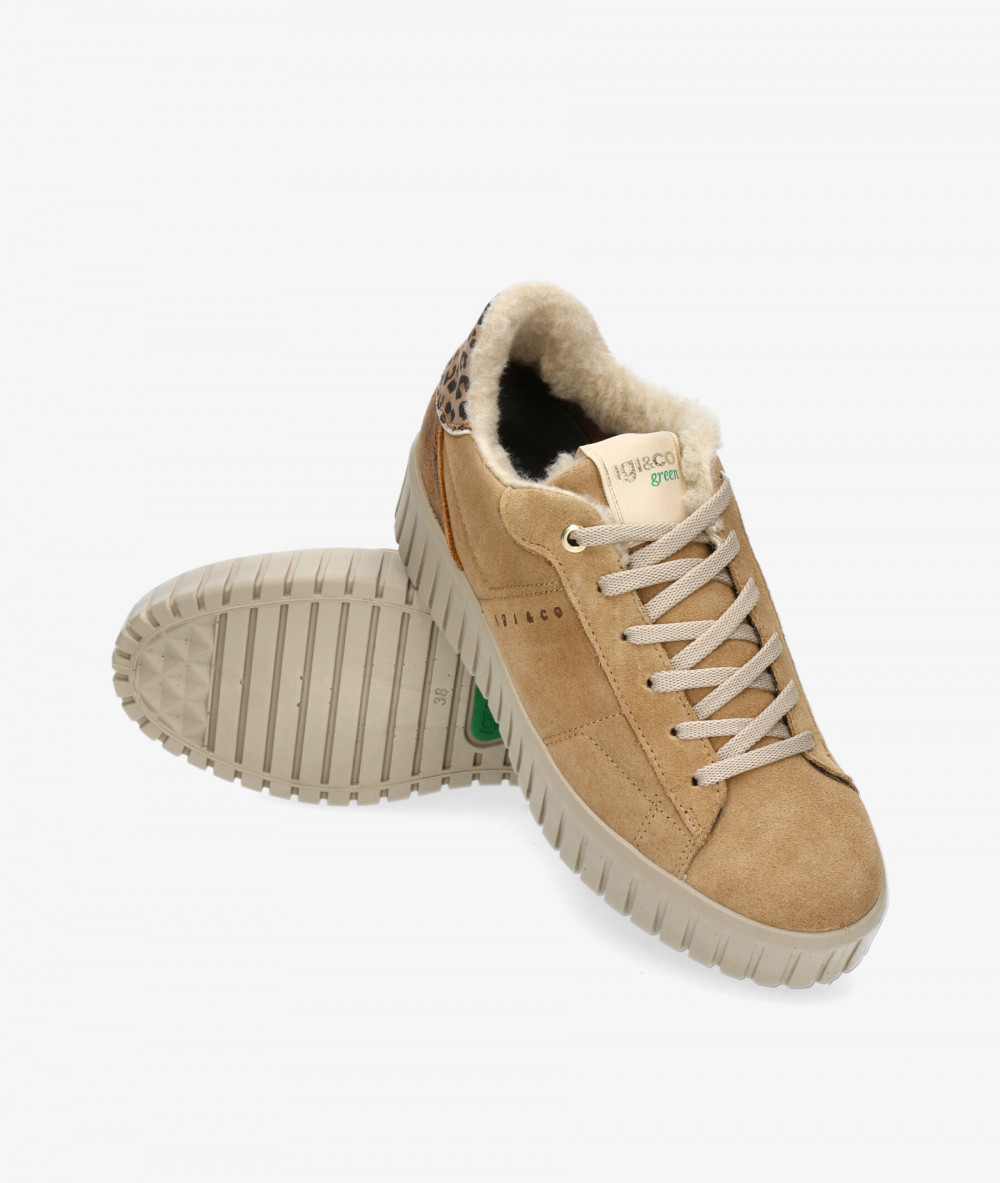 Deportivos Igi&Co  6680244 en serraje camel Deportivos Igi&Co  6680244 en serraje camel