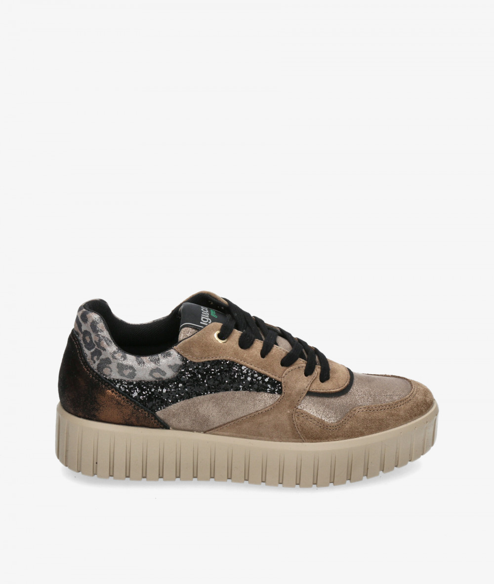 Deportivos Igi&Co  6680122 en serraje taupe Deportivos Igi&Co  6680122 en serraje taupe