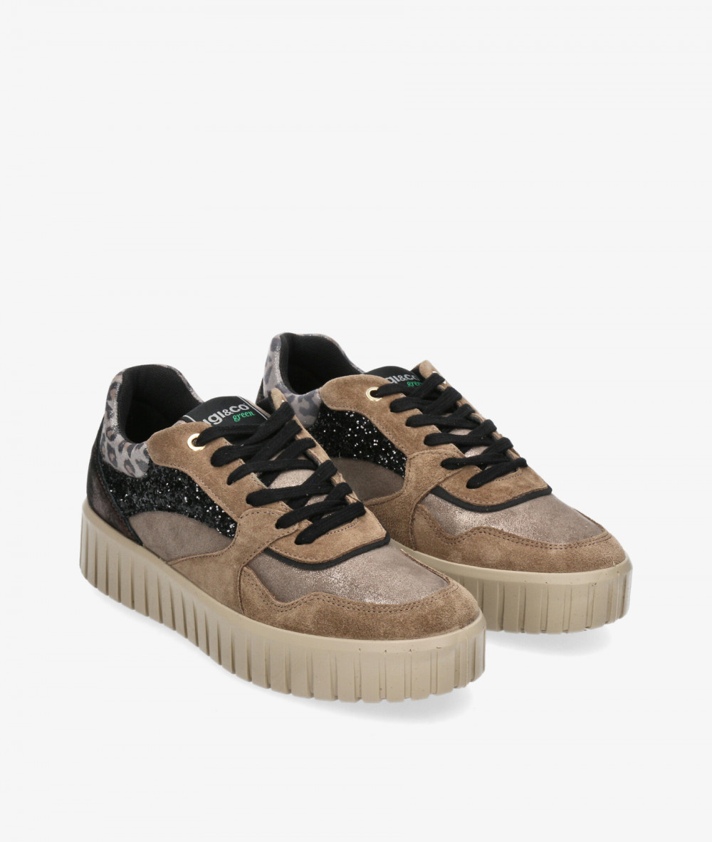 Deportivos Igi&Co  6680122 en serraje taupe Deportivos Igi&Co  6680122 en serraje taupe