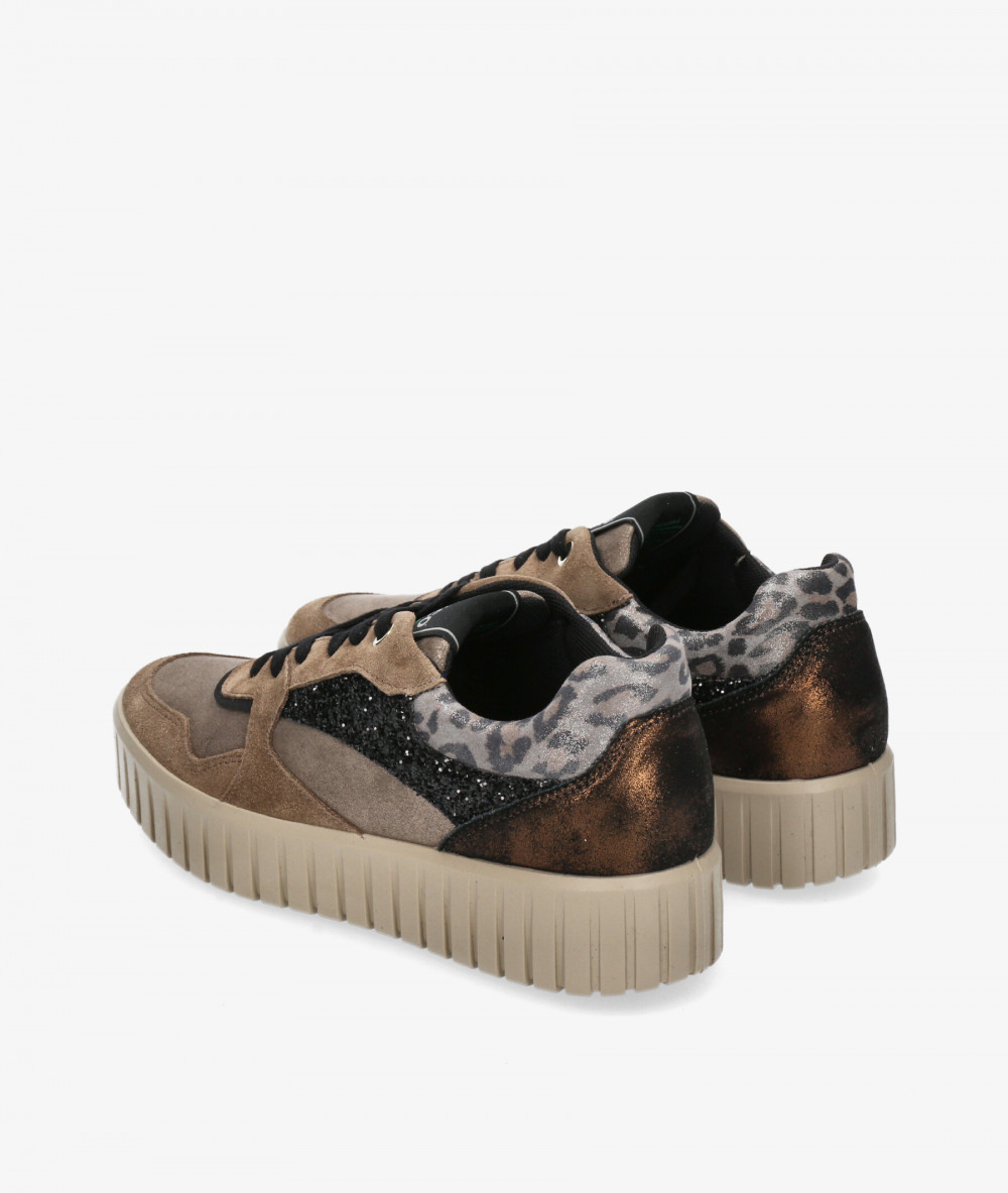 Deportivos Igi&Co  6680122 en serraje taupe Deportivos Igi&Co  6680122 en serraje taupe