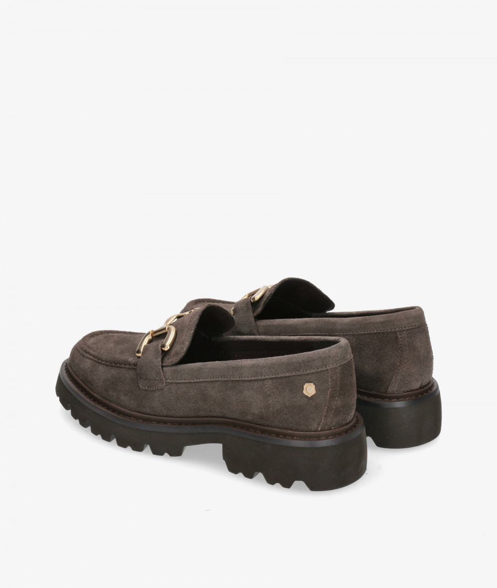 Mocasines Carmela 161952 en serraje gris