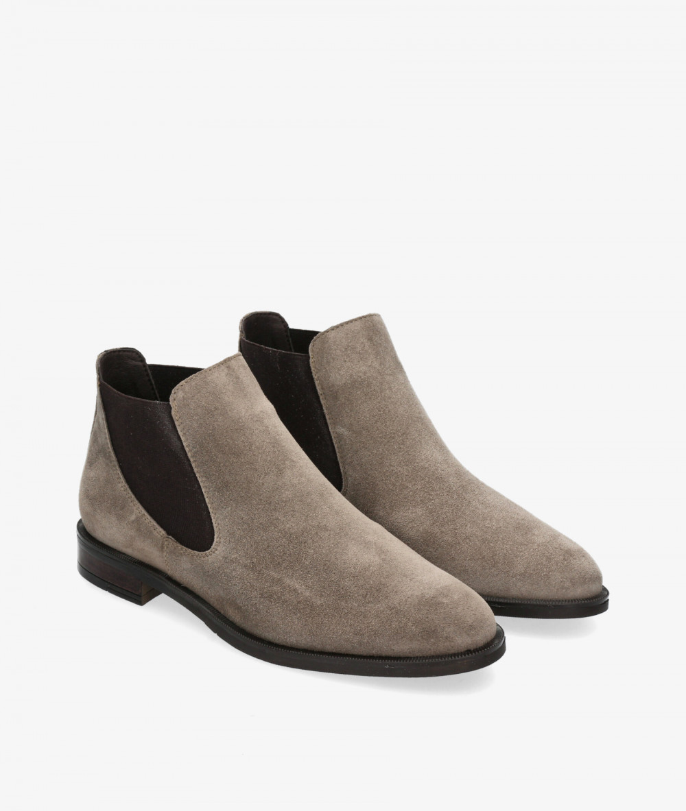 Botines Alpe  2646 en serraje gris Botines Alpe  2646 en serraje gris