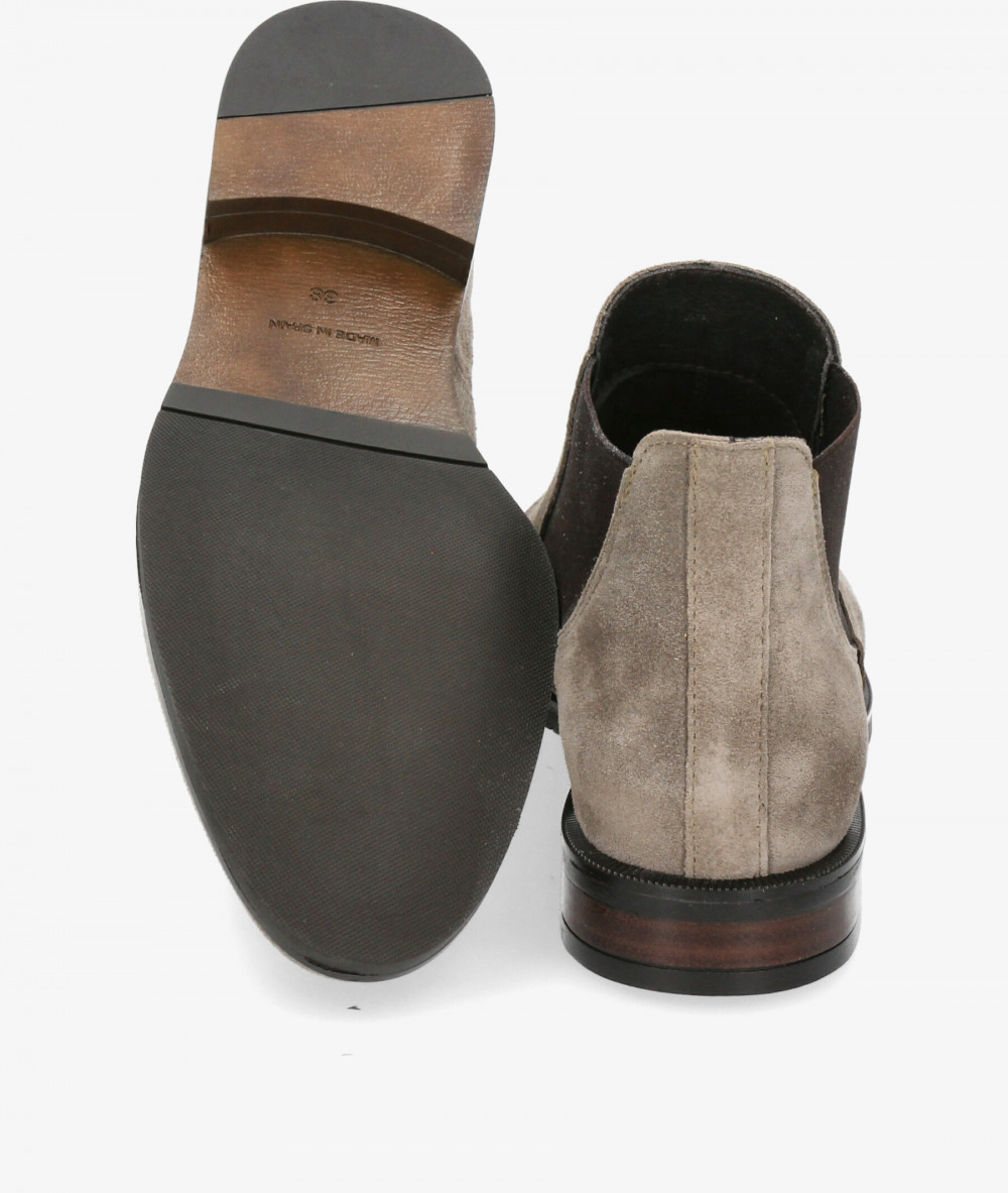 Botines Alpe  2646 en serraje gris Botines Alpe  2646 en serraje gris