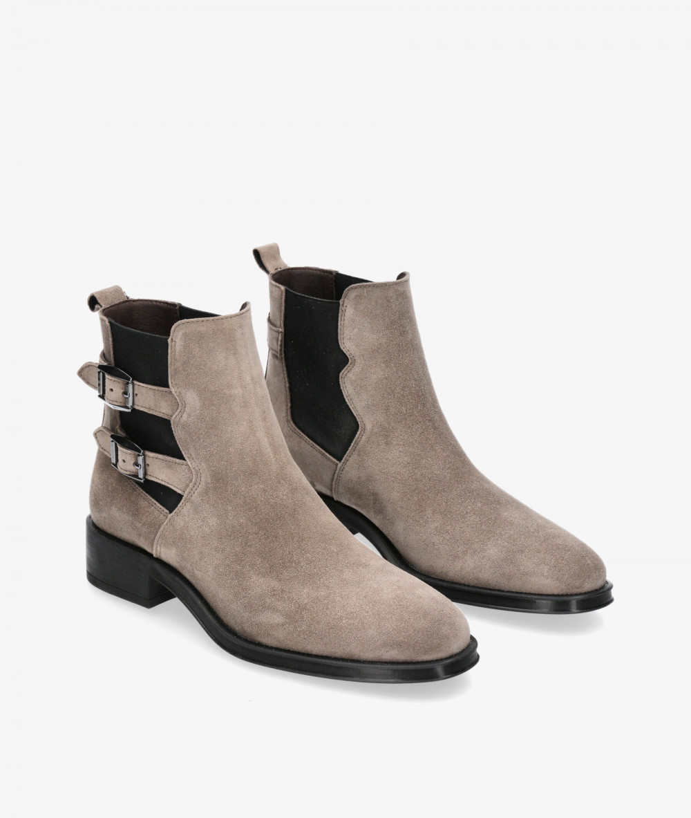 Botines Alpe  5187 en serraje gris Botines Alpe  5187 en serraje gris
