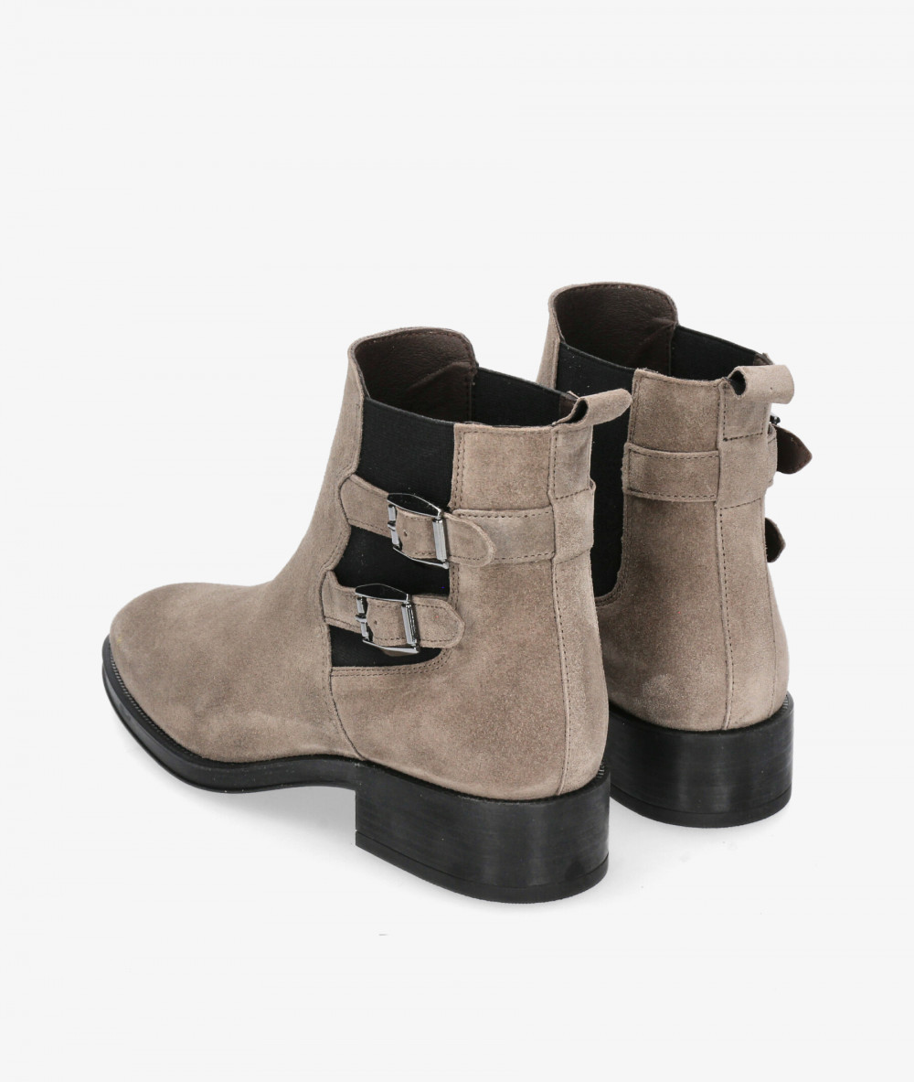Botines Alpe  5187 en serraje gris Botines Alpe  5187 en serraje gris
