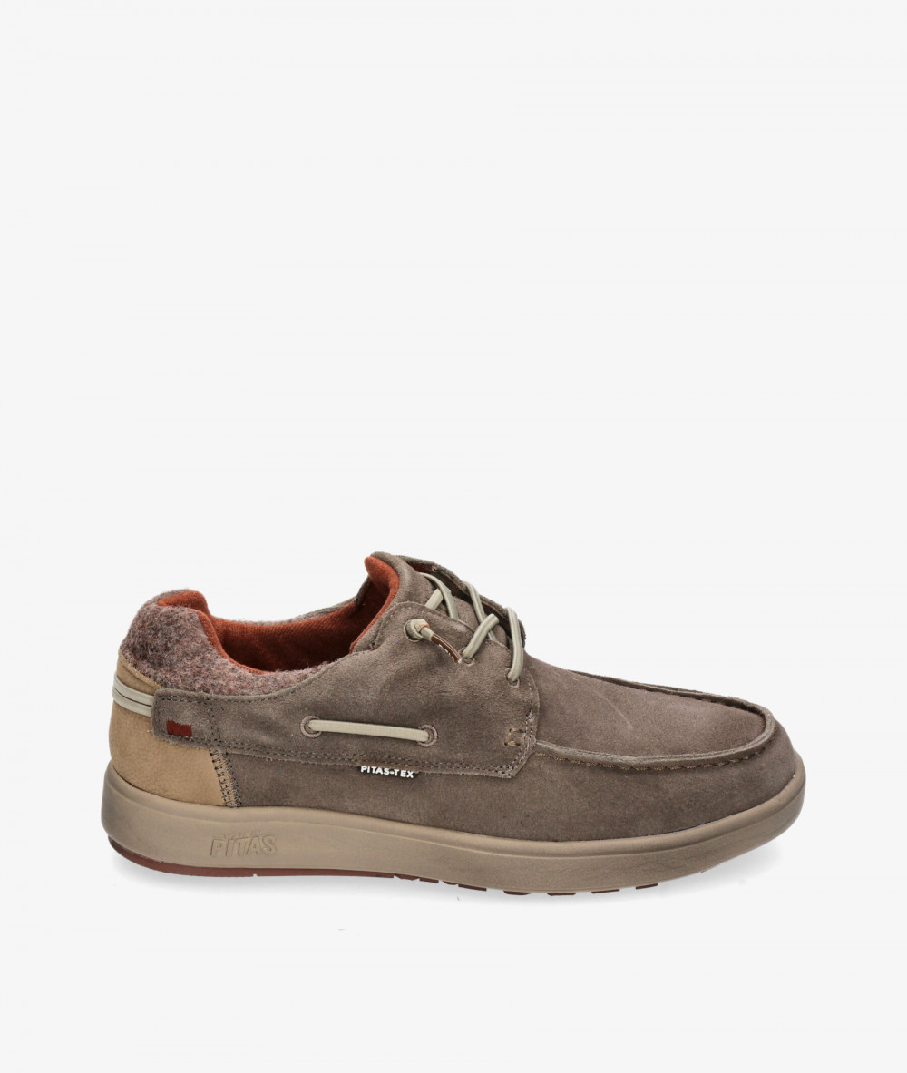 Zapatos casual Walk in Pitas OMI en serraje taupe Zapatos casual Walk in Pitas OMI en serraje taupe