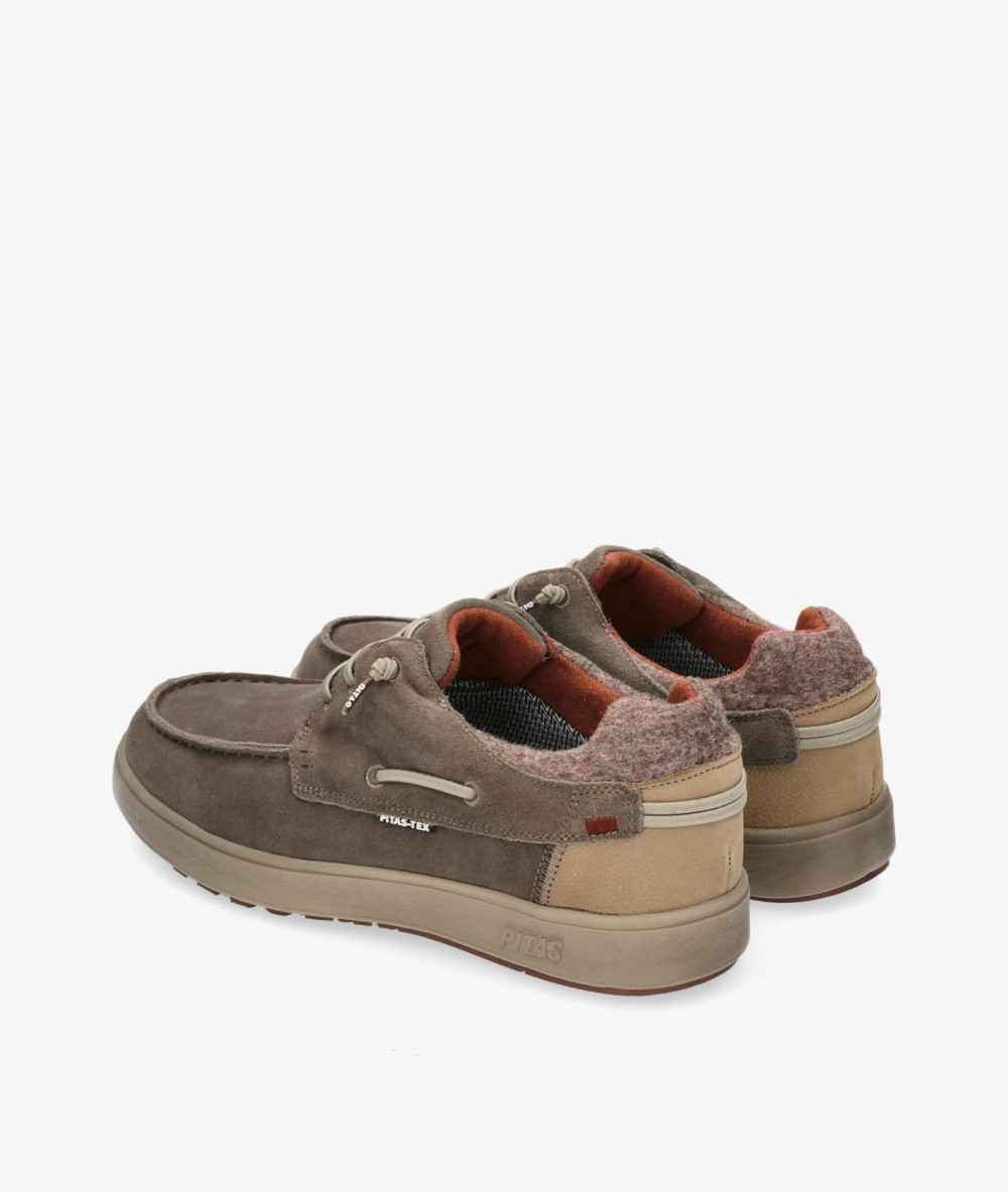 Zapatos casual Walk in Pitas OMI en serraje taupe Zapatos casual Walk in Pitas OMI en serraje taupe