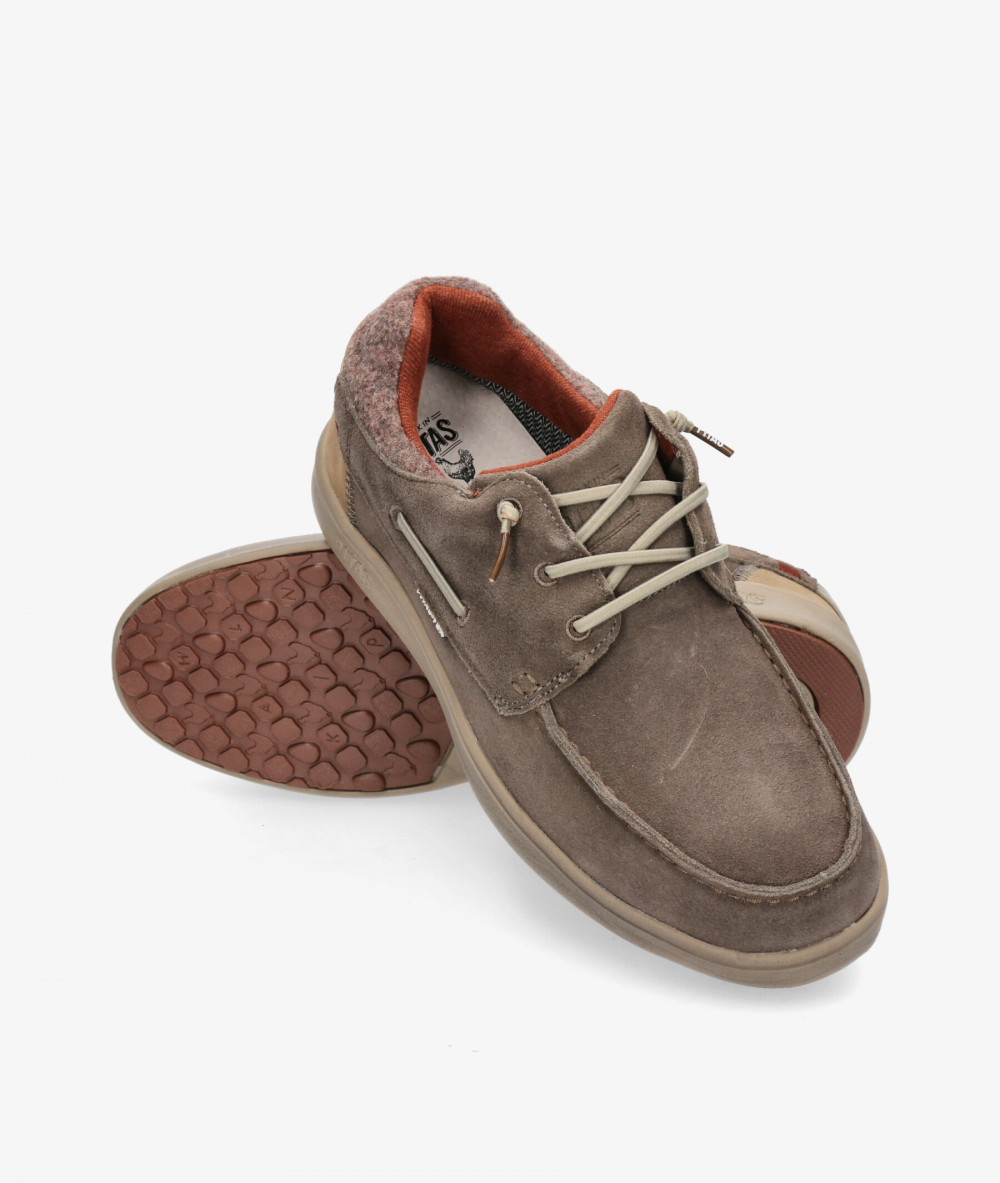 Zapatos casual Walk in Pitas OMI en serraje taupe Zapatos casual Walk in Pitas OMI en serraje taupe