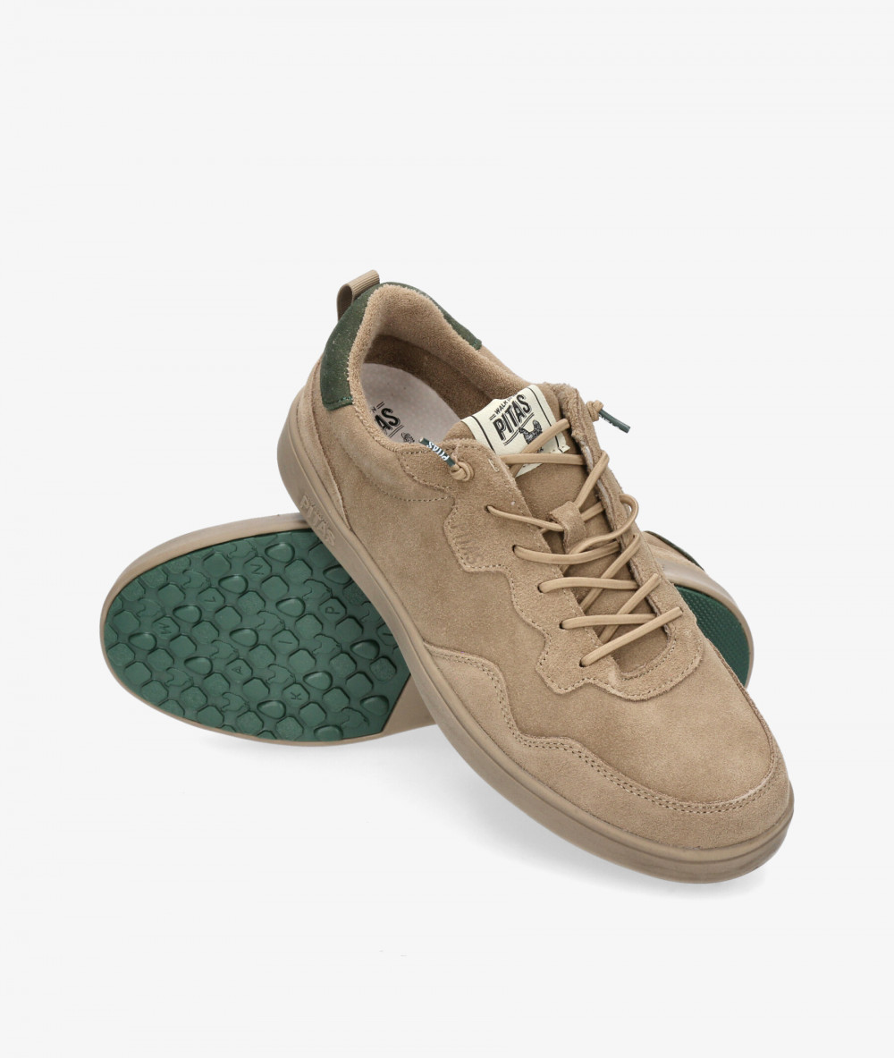 Zapatos casual Walk in Pitas KUME en serraje taupe Zapatos casual Walk in Pitas KUME en serraje taupe
