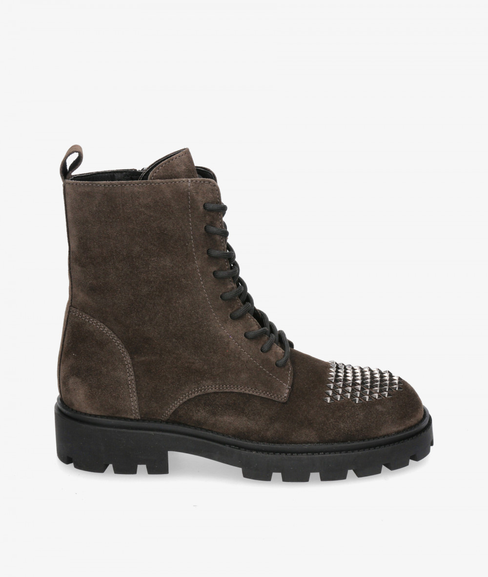 Botines Alpe  5307 en serraje gris Botines Alpe  5307 en serraje gris