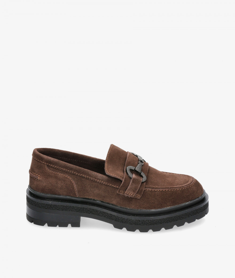 Mocasines EVA PARIS 27971 en serraje marrón Mocasines EVA PARIS 27971 en serraje marrón