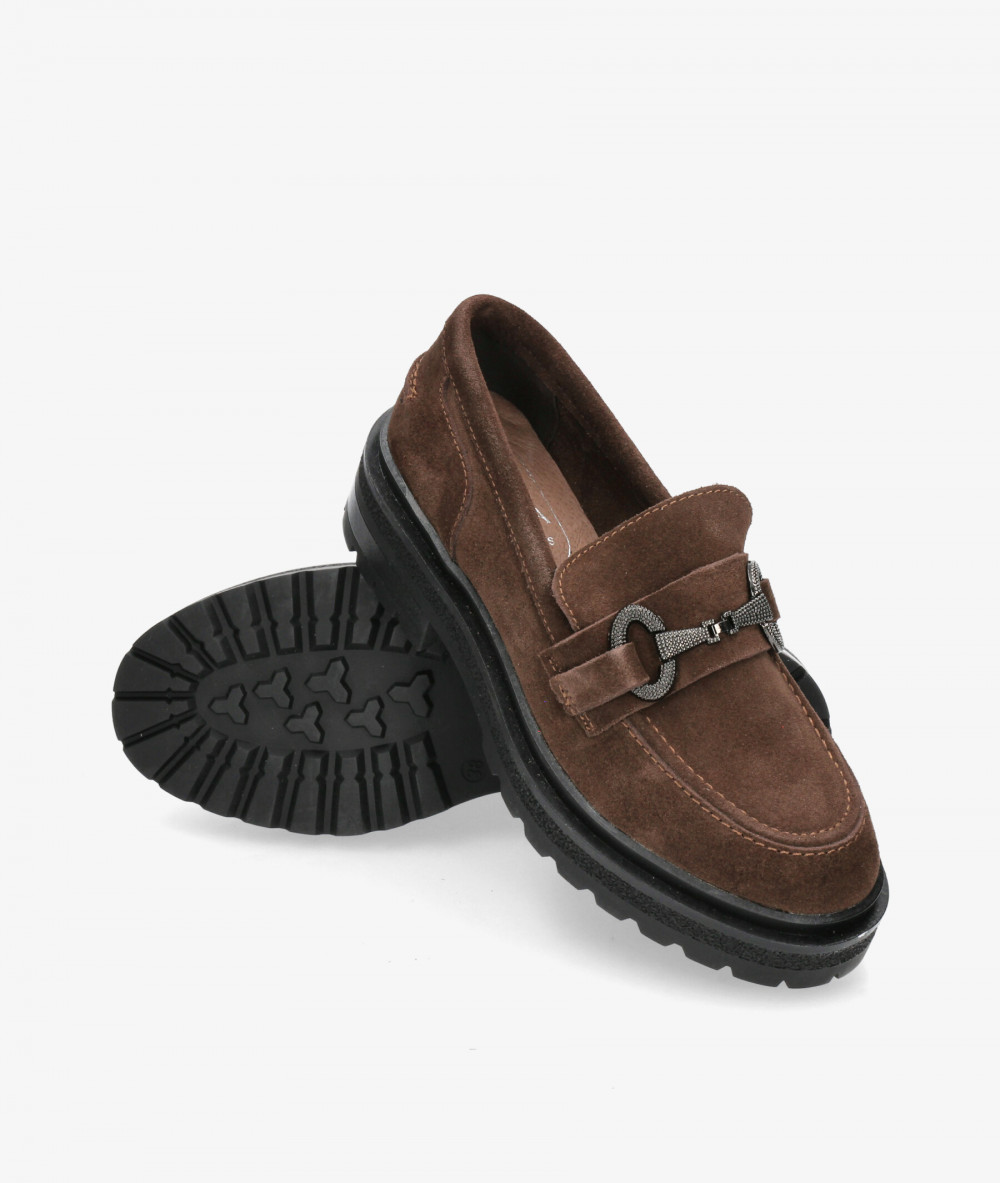 Mocasines EVA PARIS 27971 en serraje marrón Mocasines EVA PARIS 27971 en serraje marrón