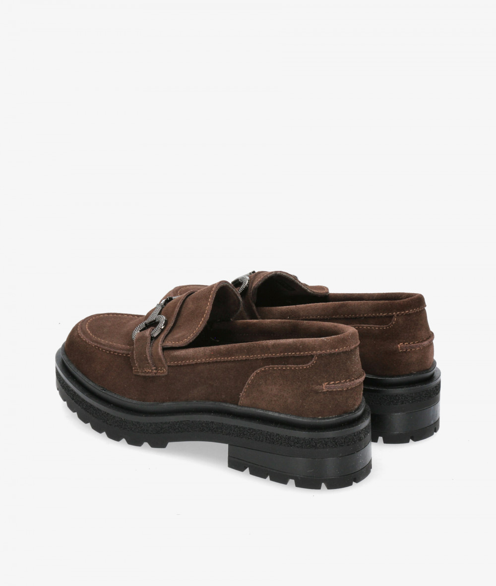 Mocasines EVA PARIS 27971 en serraje marrón Mocasines EVA PARIS 27971 en serraje marrón