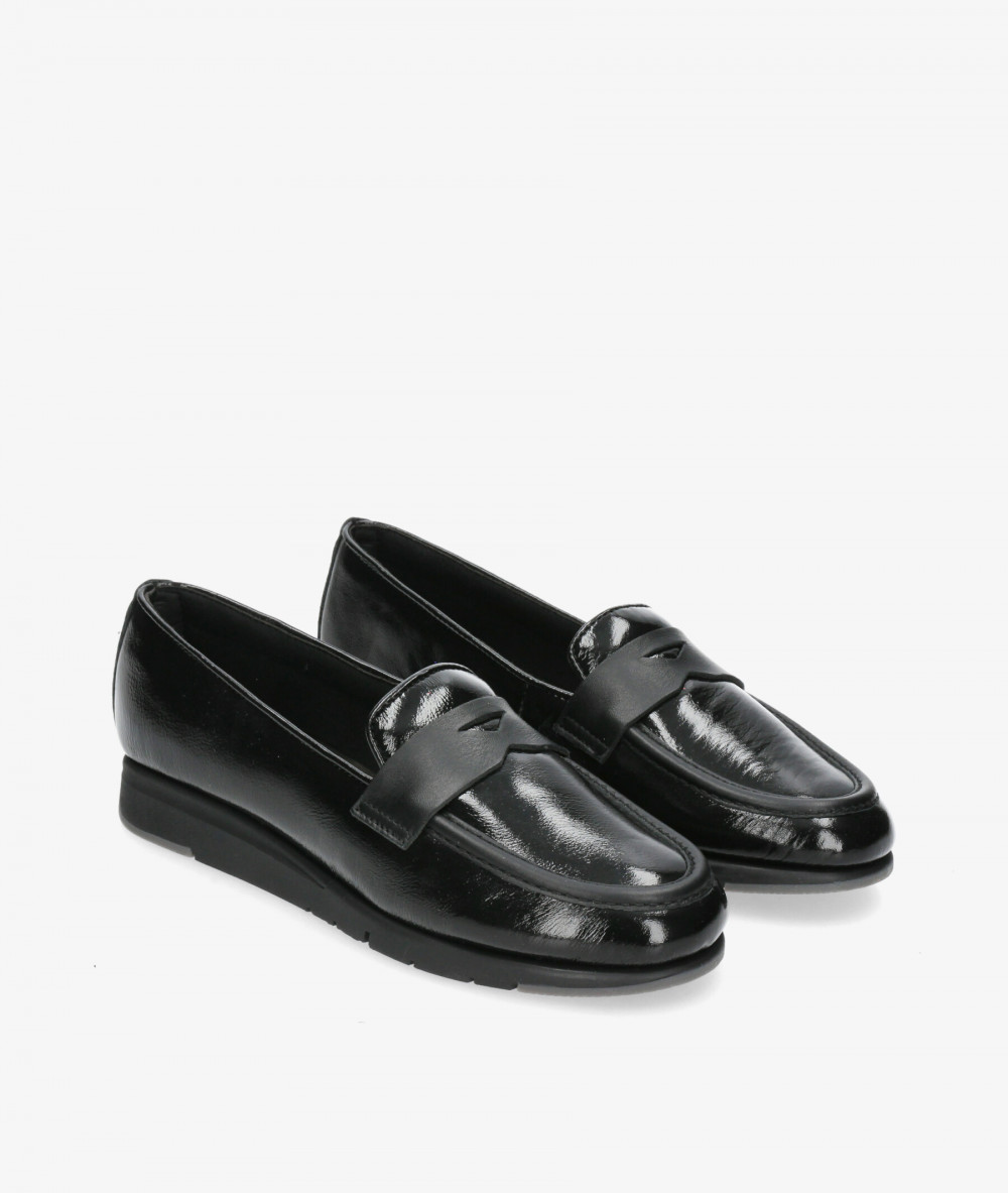 Mocasines Flex&Go ST1122 en charol negro Mocasines Flex&Go ST1122 en charol negro