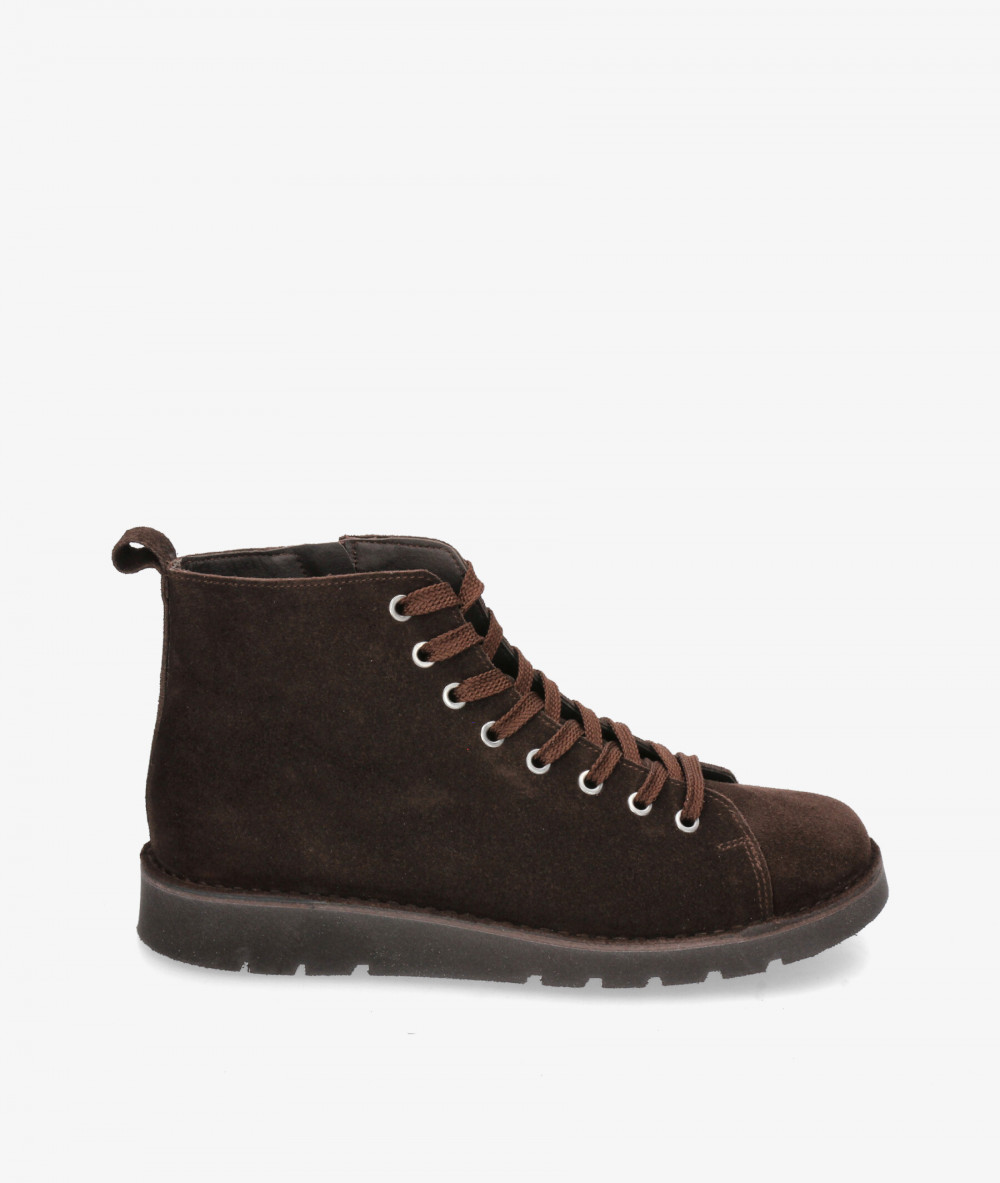 Kénnebec Boots  551 CREMALLERA in brown split suede