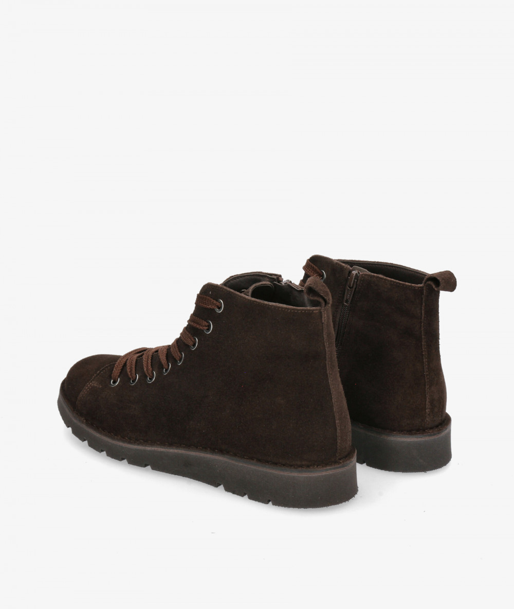 Kénnebec Boots  551 CREMALLERA in brown split suede
