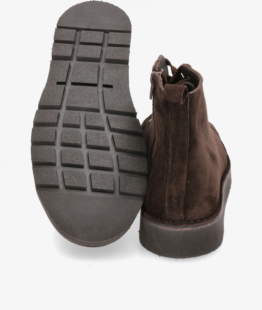 Kénnebec Boots  551 CREMALLERA in brown split suede