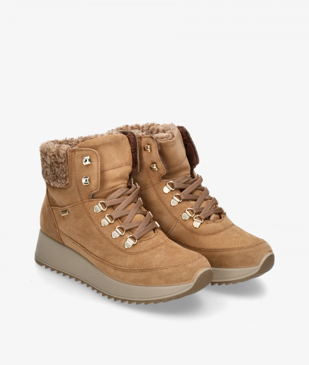 Botines Imac  657679 en serraje camel Botines Imac  657679 en serraje camel