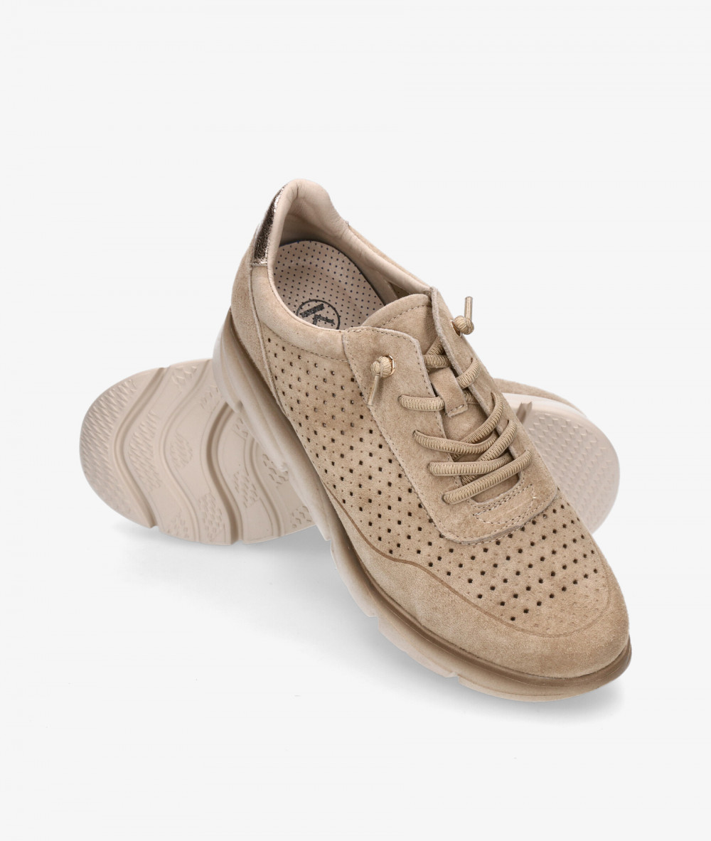 Deportivos MEGHAN SOFT  184 en nobuck taupe Deportivos MEGHAN SOFT  184 en nobuck taupe