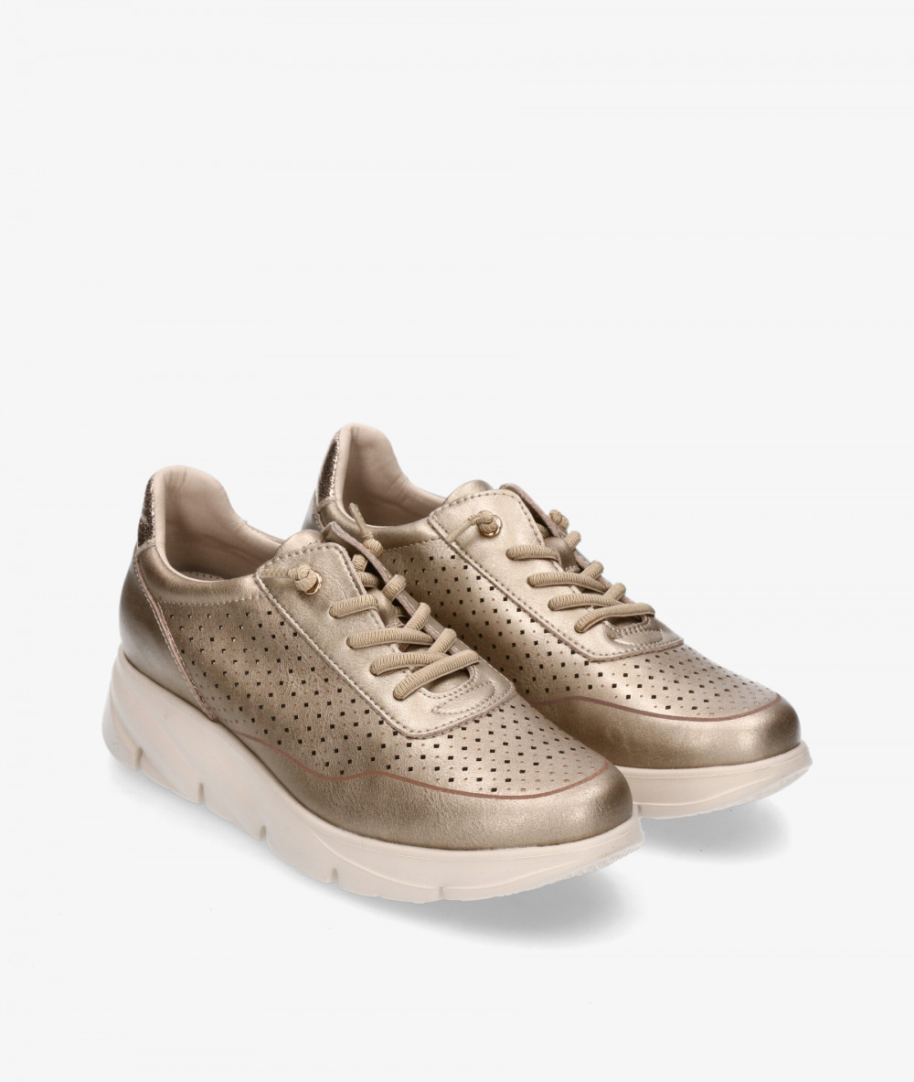 Deportivos MEGHAN SOFT  184 en taupe metalizado Deportivos MEGHAN SOFT  184 en taupe metalizado