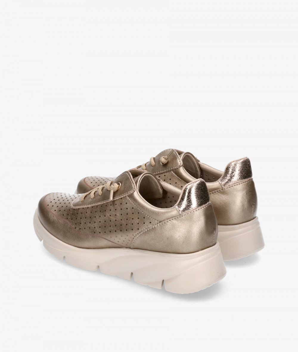 Deportivos MEGHAN SOFT  184 en taupe metalizado Deportivos MEGHAN SOFT  184 en taupe metalizado