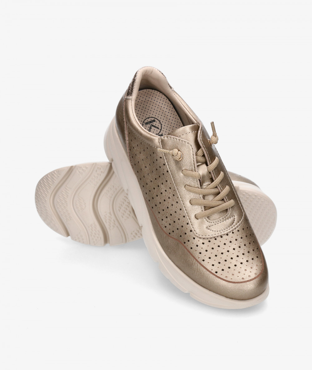 Deportivos MEGHAN SOFT  184 en taupe metalizado Deportivos MEGHAN SOFT  184 en taupe metalizado