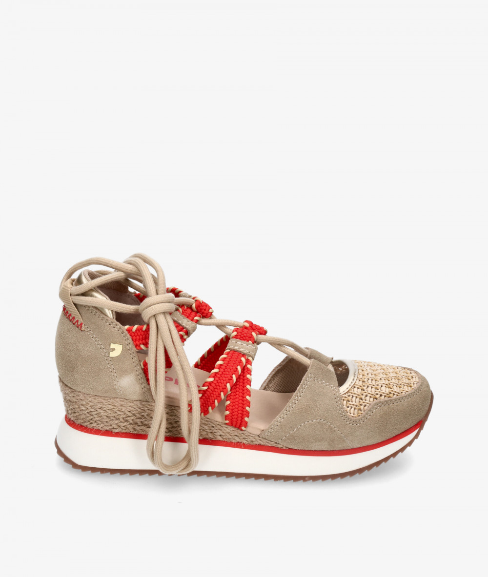 Gioseppo Sneakers  GRISWOLD in taupe split suede Gioseppo Sneakers  GRISWOLD in taupe split suede