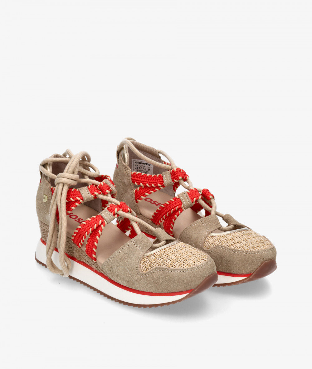 Gioseppo Sneakers  GRISWOLD in taupe split suede Gioseppo Sneakers  GRISWOLD in taupe split suede