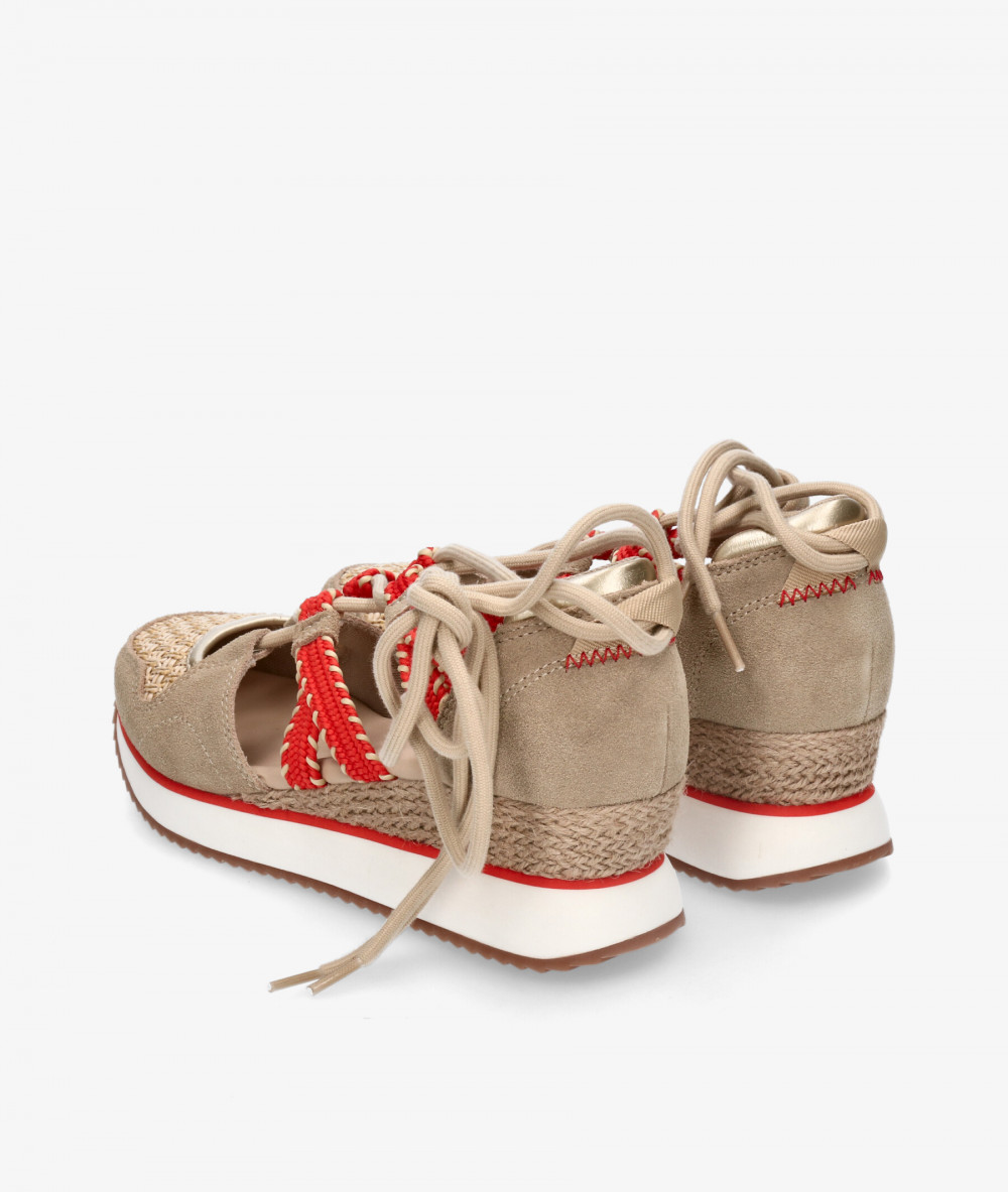 Gioseppo Sneakers  GRISWOLD in taupe split suede Gioseppo Sneakers  GRISWOLD in taupe split suede