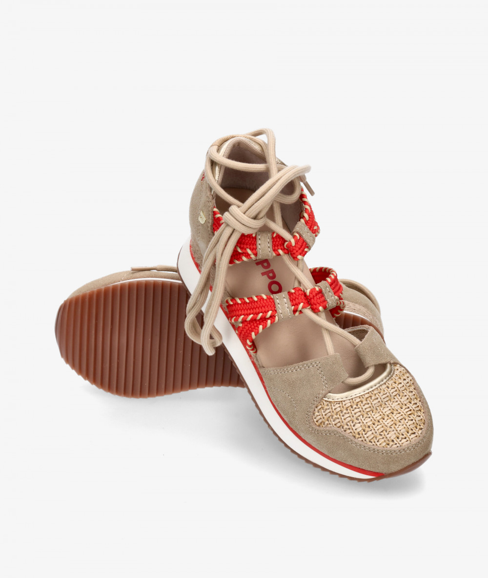 Gioseppo Sneakers  GRISWOLD in taupe split suede Gioseppo Sneakers  GRISWOLD in taupe split suede