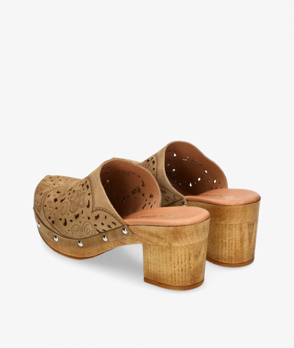 Zuecos bloom&you COSTA en serraje camel Zuecos bloom&you COSTA en serraje camel