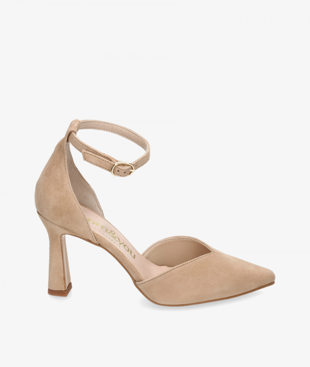 bloom&you Dress high heel shoes GLORY in beige suede