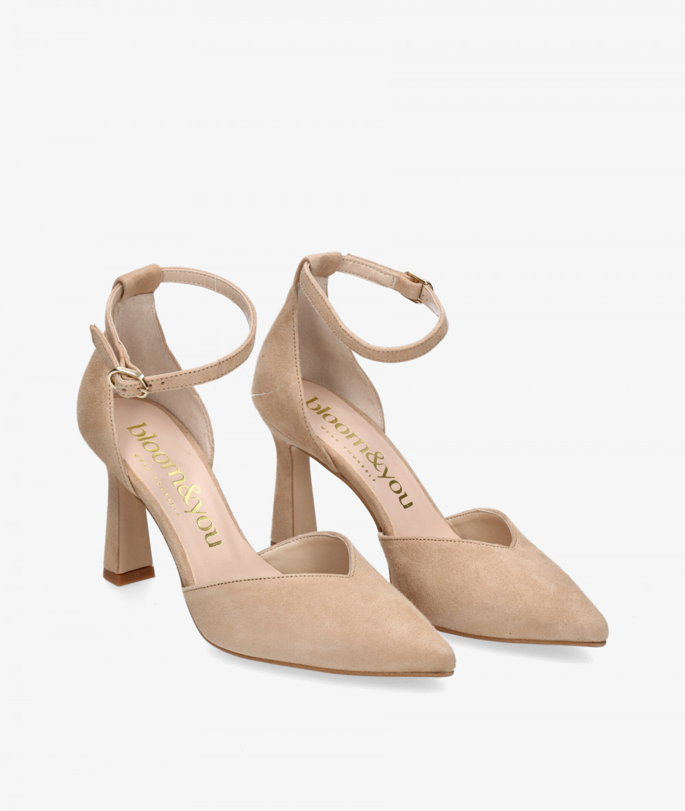 bloom&you Dress high heel shoes GLORY in beige suede