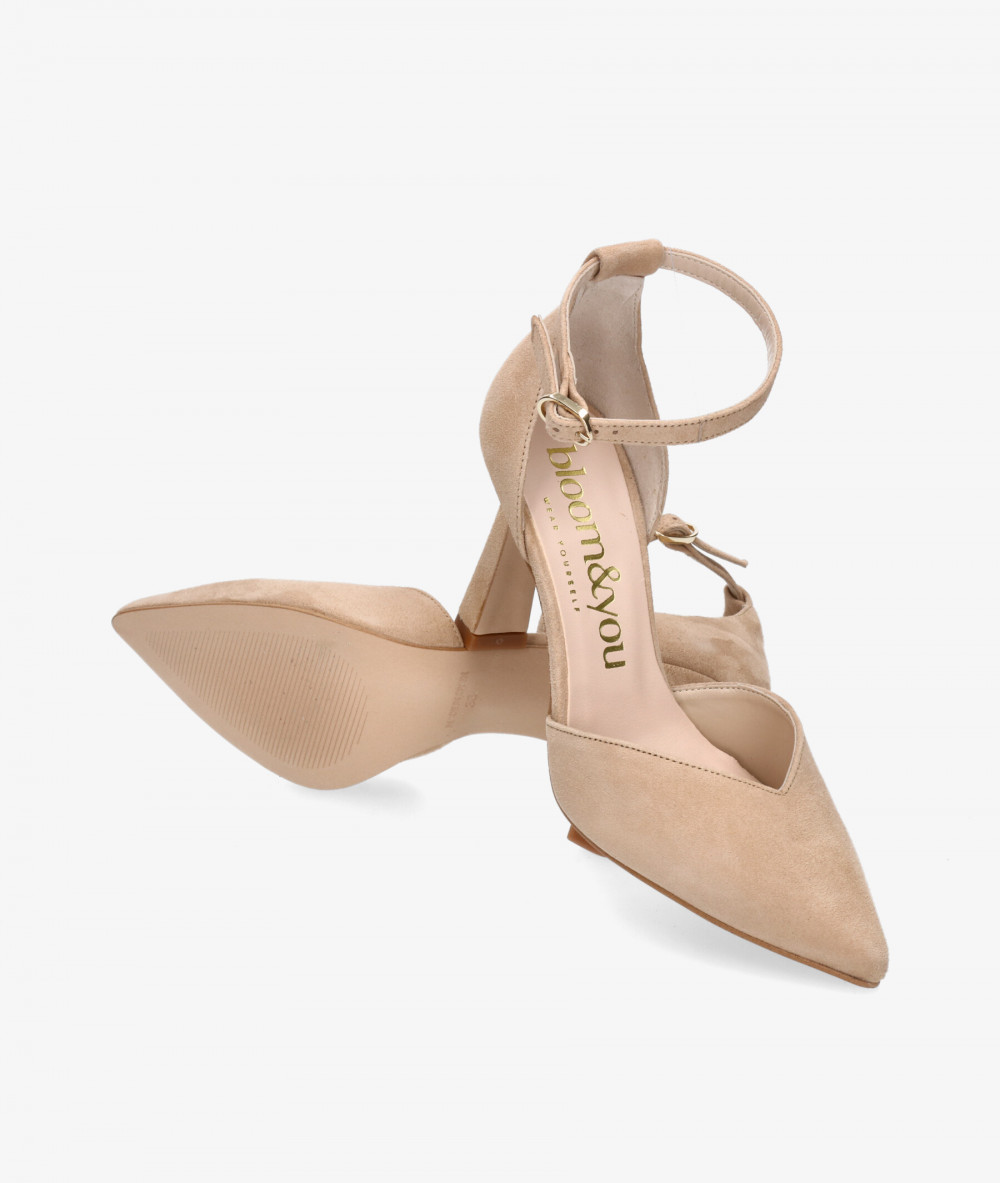bloom&you Dress high heel shoes GLORY in beige suede
