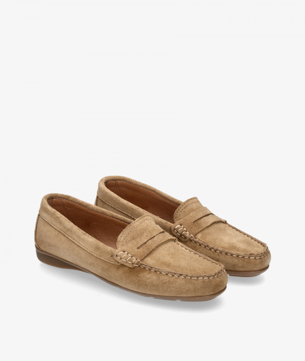 Mocasines pabloochoa.shoes 94239 en serraje taupe Mocasines pabloochoa.shoes 94239 en serraje taupe