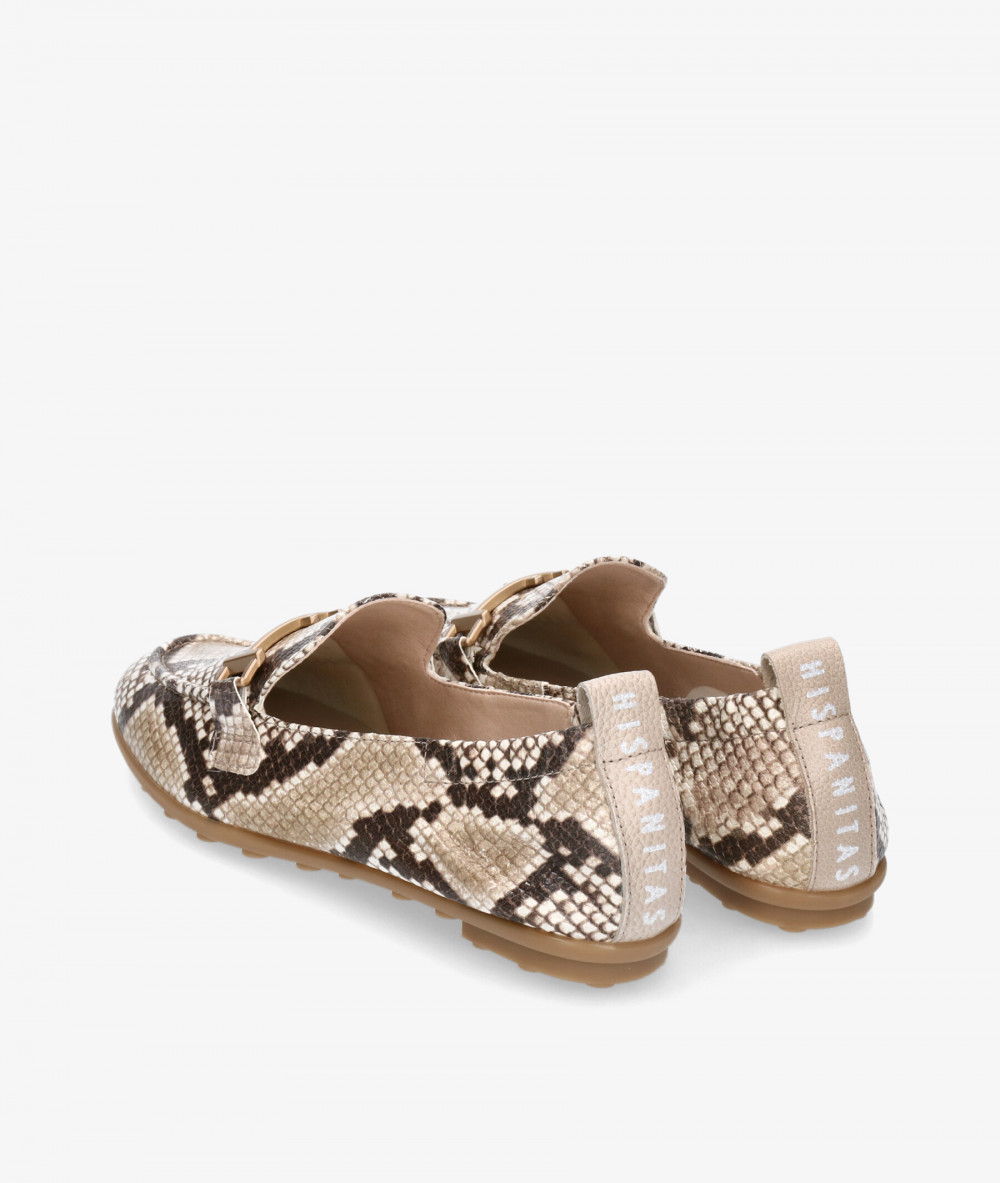 Zapatos planos Hispanitas HV254027 en serpiente taupe Zapatos planos Hispanitas HV254027 en serpiente taupe