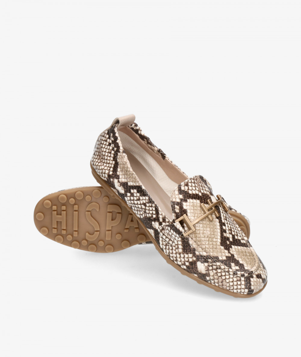 Zapatos planos Hispanitas HV254027 en serpiente taupe Zapatos planos Hispanitas HV254027 en serpiente taupe