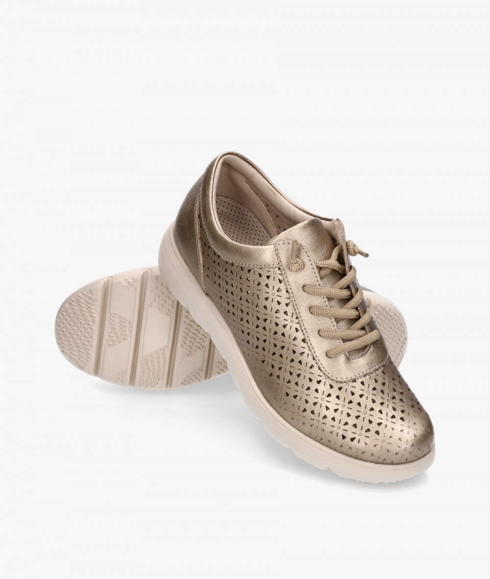 Deportivos MEGHAN SOFT  422 en taupe metalizado Deportivos MEGHAN SOFT  422 en taupe metalizado