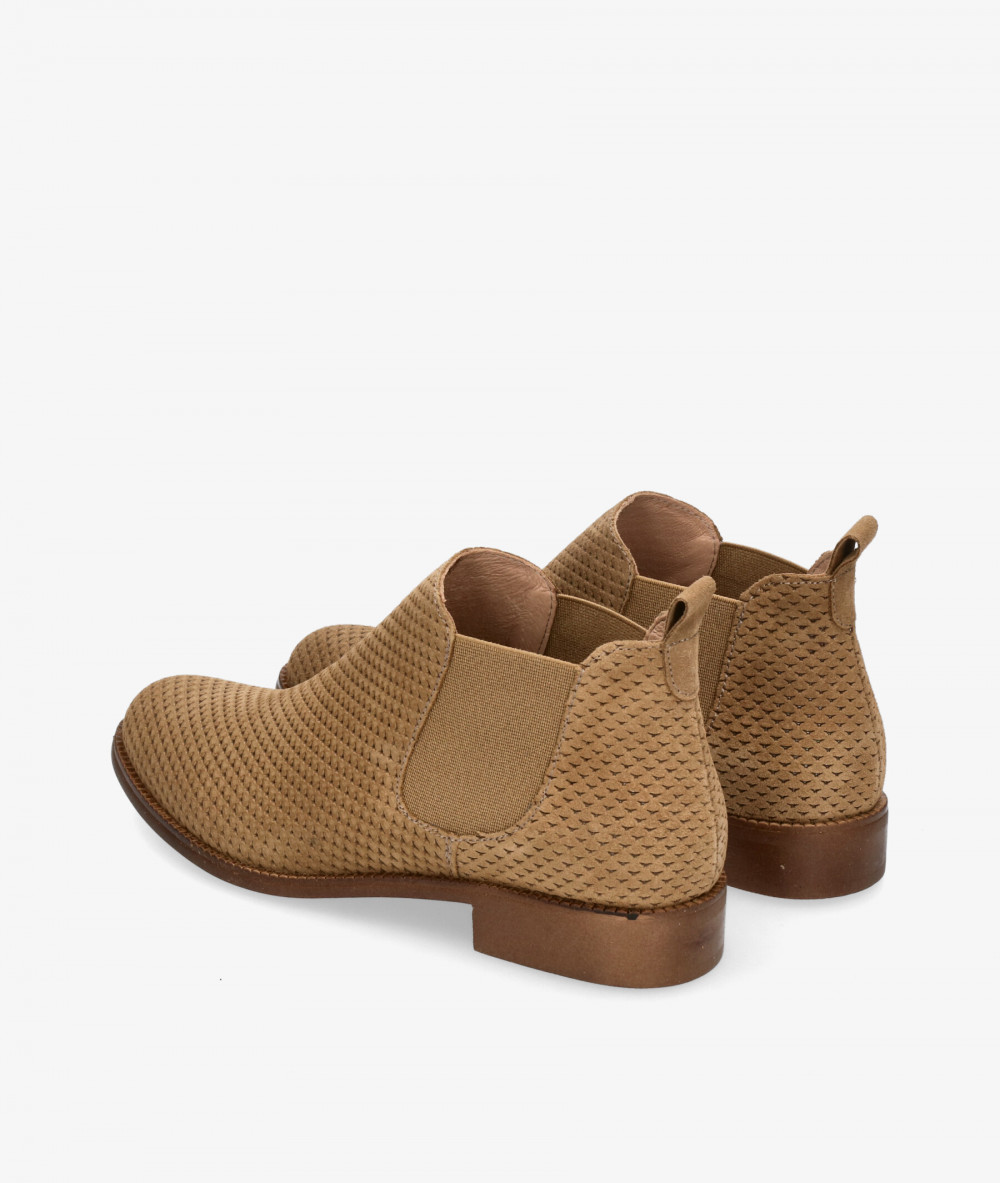 Botines Traveris  92000 en serraje camel Botines Traveris  92000 en serraje camel