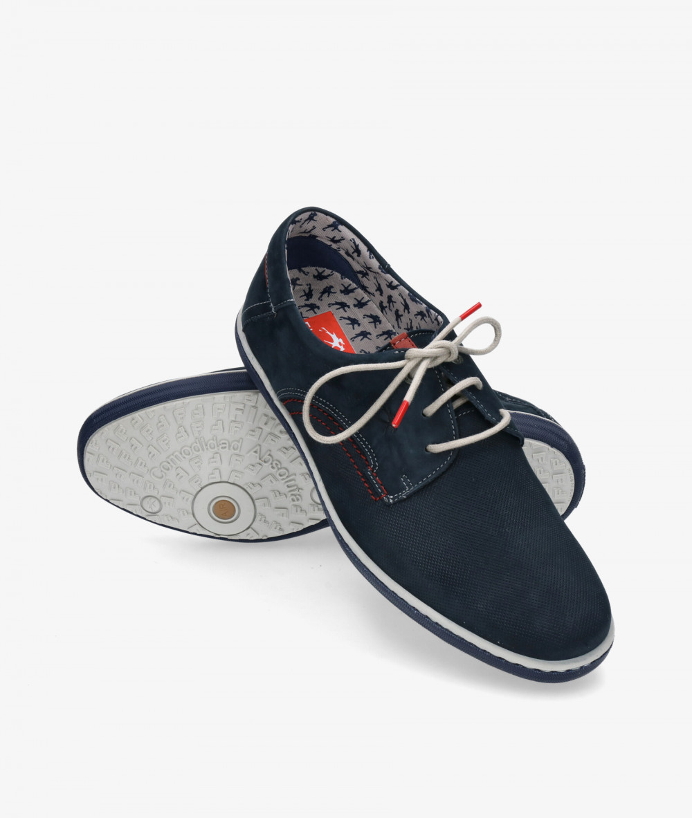 Zapatos casual Fluchos 9706 en nobuck azul Zapatos casual Fluchos 9706 en nobuck azul