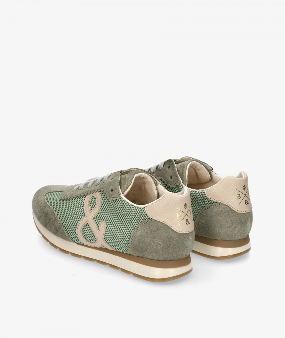 Deportivos bloom&you  VERA en serraje verde Deportivos bloom&you  VERA en serraje verde