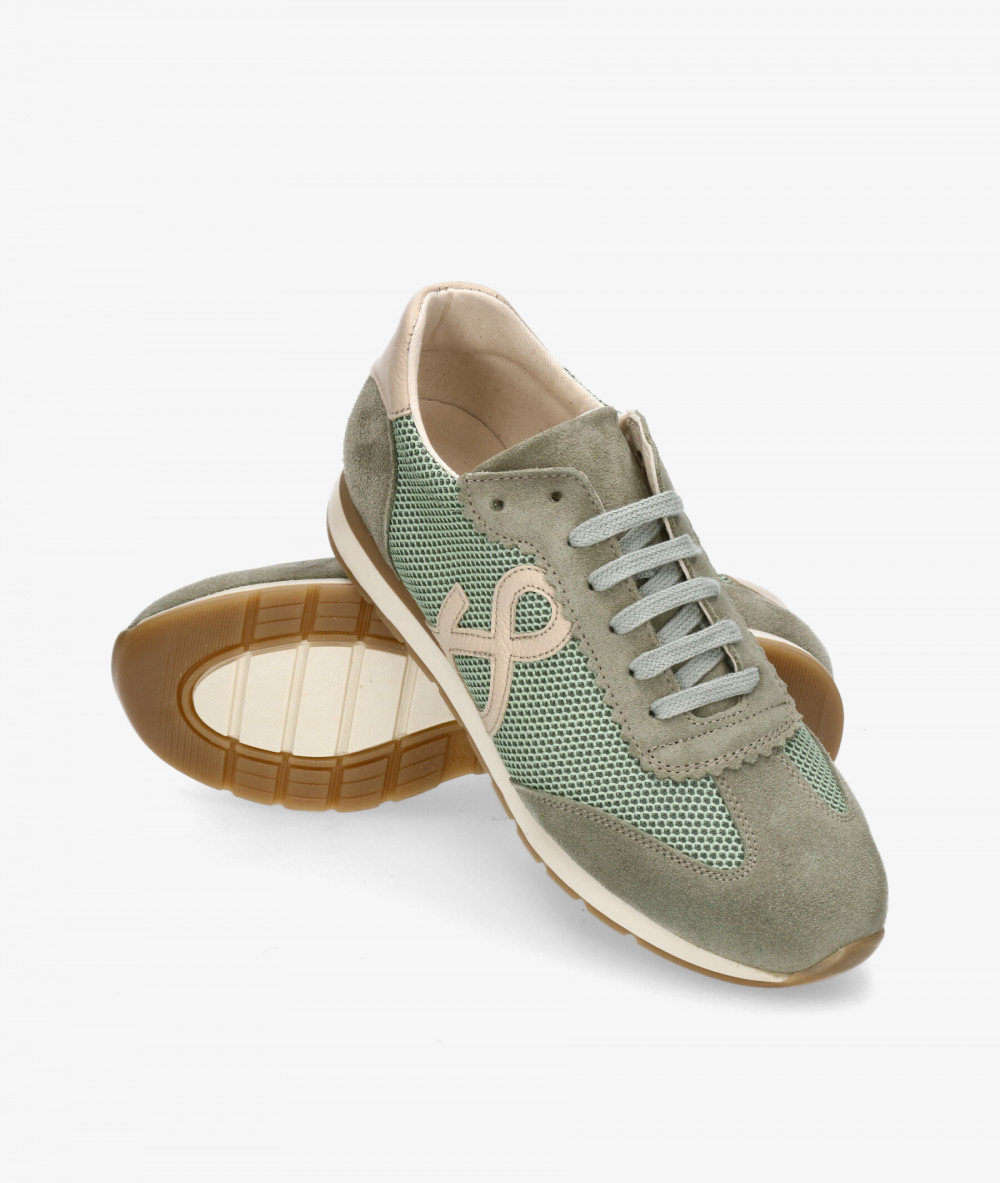 Deportivos bloom&you  VERA en serraje verde Deportivos bloom&you  VERA en serraje verde