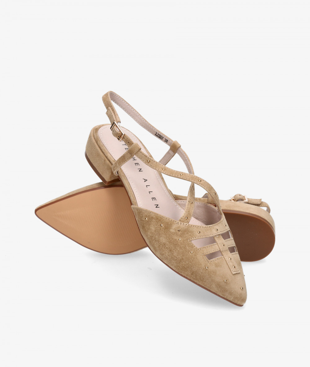 Stephen Allen Dress low heel shoes K19123-41  LIBBY in camel suede Stephen Allen Dress low heel shoes K19123-41  LIBBY in camel suede