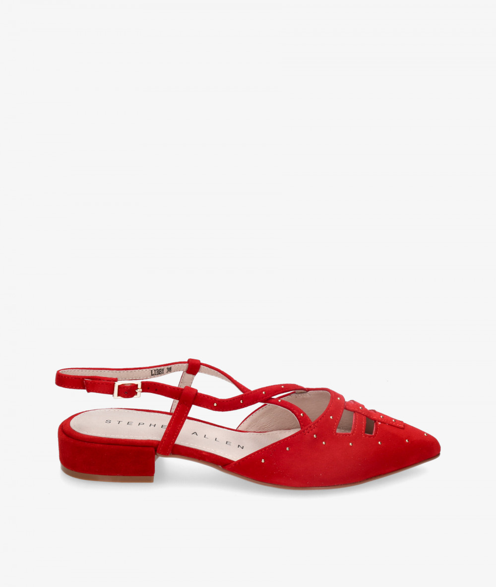 Stephen Allen Dress low heel shoes K19123-41  LIBBY in red suede Stephen Allen Dress low heel shoes K19123-41  LIBBY in red suede
