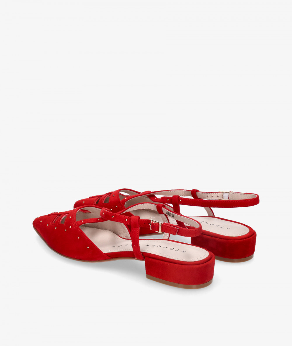 Stephen Allen Dress low heel shoes K19123-41  LIBBY in red suede Stephen Allen Dress low heel shoes K19123-41  LIBBY in red suede