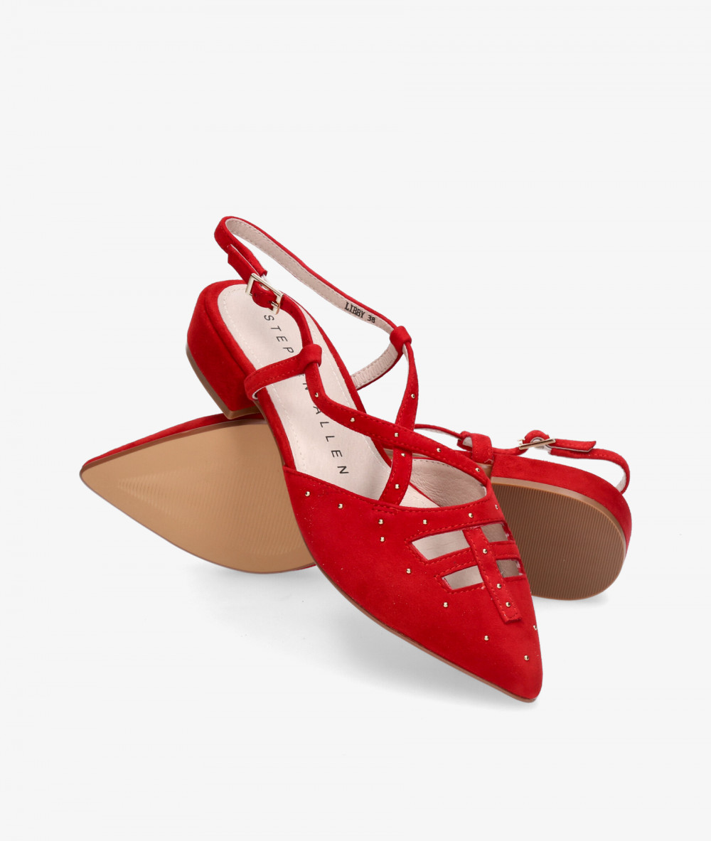 Stephen Allen Dress low heel shoes K19123-41  LIBBY in red suede Stephen Allen Dress low heel shoes K19123-41  LIBBY in red suede