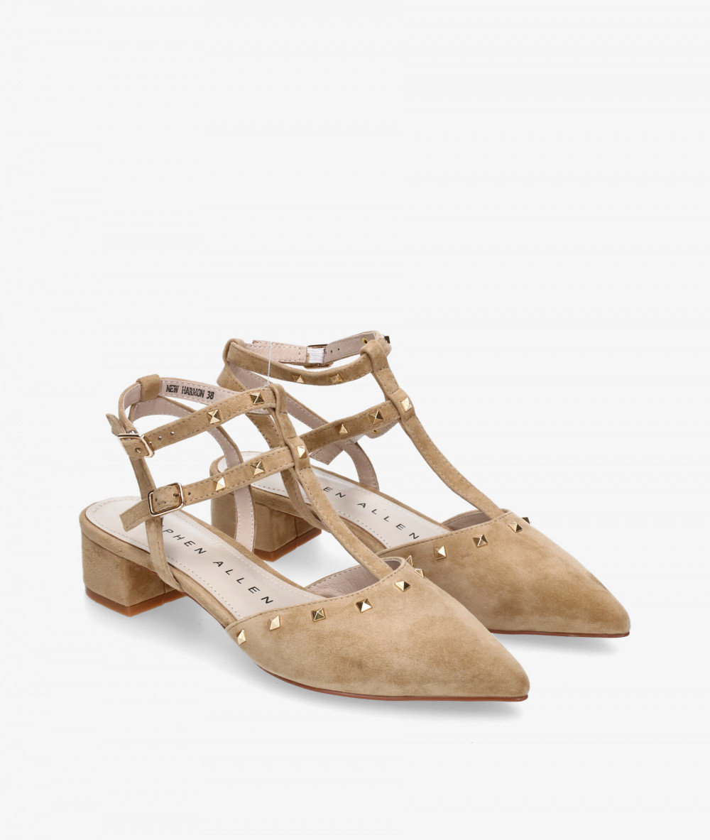 Stephen Allen Dress medium heel shoes K1943-C10  NEW HARMONç in camel suede Stephen Allen Dress medium heel shoes K1943-C10  NEW HARMONç in camel suede