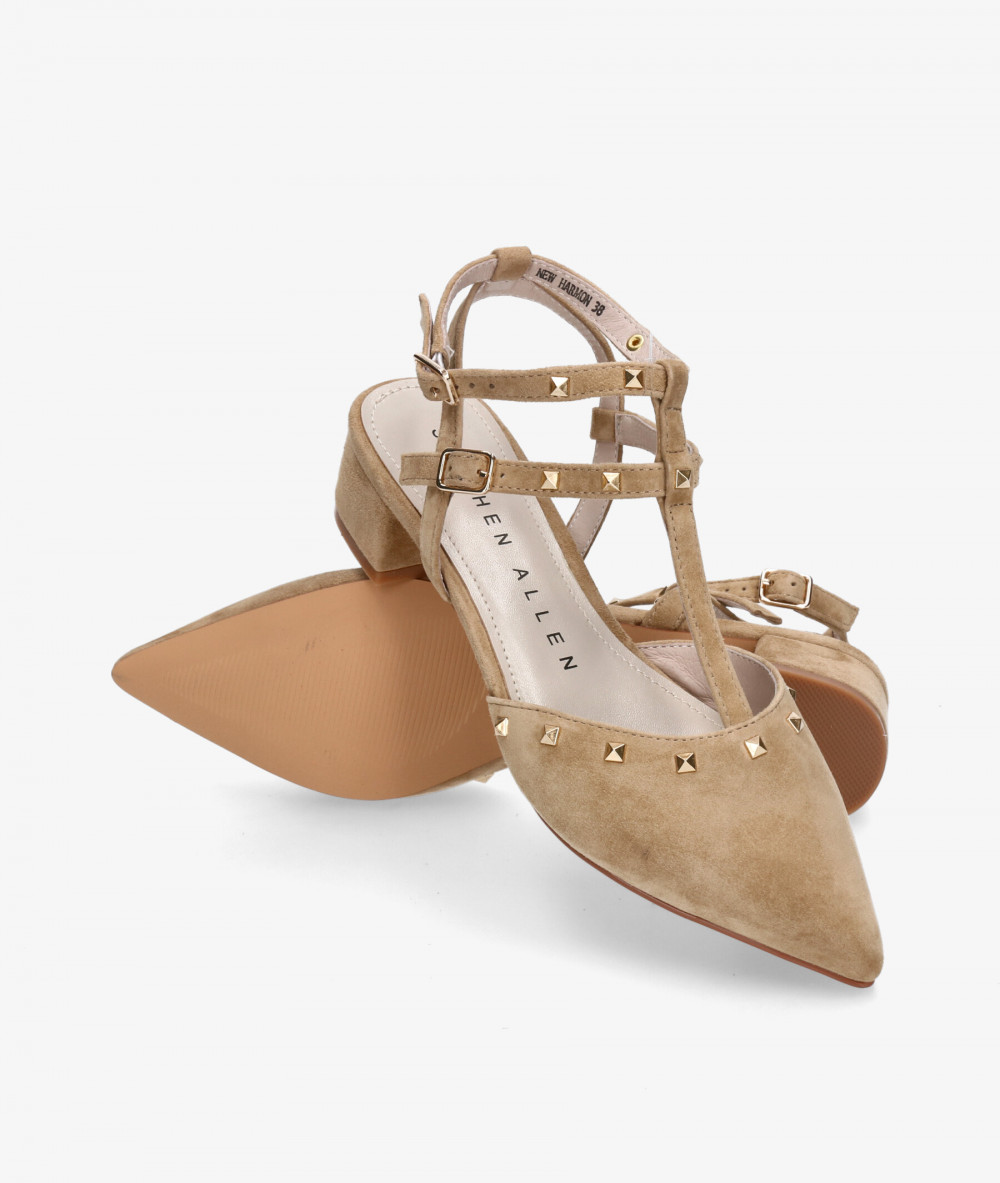 Stephen Allen Dress medium heel shoes K1943-C10  NEW HARMONç in camel suede Stephen Allen Dress medium heel shoes K1943-C10  NEW HARMONç in camel suede